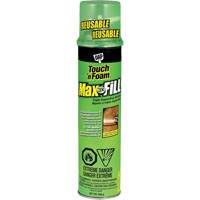 Touch 'n Foam&reg; Max Fill Triple Expanding Sealant, 566 g, Aerosol Can, Cream Equipex