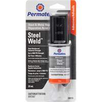 Colle &eacute;poxyde Steel Weld, 25 ml, Seringue, Deux composants, Gris Equipex