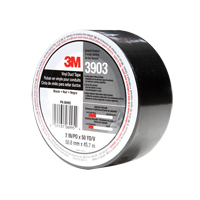 Rubans adh&eacute;sifs en vinyle 3903, 1245 mm (49") la x 46 m (151') lo, 6,5 mils, Noir Equipex