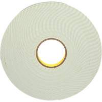 Ruban de mousse avec rev&ecirc;tement deux c&ocirc;t&eacute;s, Ruban double face en mousse, 33 m (108') lo x 25,4 mm (1") la, 62 mils, Ur&eacute;thane Equipex