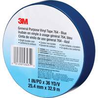 764 General-Purpose Vinyl Tape, 25.4 mm (1") W x 32.9 m (108') L, 5 mils, Blue Equipex