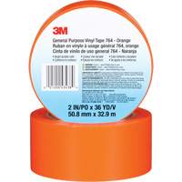 764 General-Purpose Vinyl Tape, 50.8 mm (2") W x 32.9 m (108') L, 5 mils, Orange Equipex