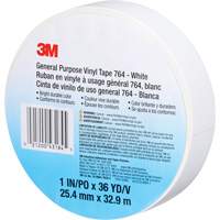764 General-Purpose Vinyl Tape, 25.4 mm (1") W x 32.9 m (108') L, 5 mils, White Equipex