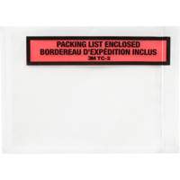 Packing List Envelope, 5-1/2" L x 4-1/2" W, Endloading Style Equipex
