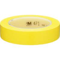 471 Vinyl Tape, 25.4 mm (1") W x 32.9 m (108') L, 5.3 mils, Yellow Equipex