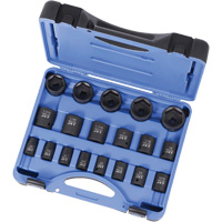 PS1912 SAE 6-Point Socket Set, 19 Pcs, Impact, 1/2" Drive Size, Deep Equipex
