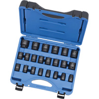 PS2212M 6-Point Metric Socket Set, 22 Pcs, Impact, 1/2" Drive Size, Deep Equipex