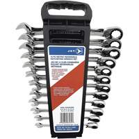 RCWS-12MR Long Metric Reversible Ratcheting Combination Wrench Set Equipex