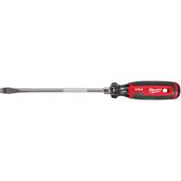 Slotted Screwdriver, 3/8" Tip, Round, 330 mm L, Cushion Grip Handle Equipex