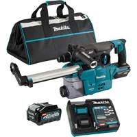Marteau rotatif sans fil avec moteur sans balai XGT SDS-Plus avec accessoire daspiration des poussi&egrave;res DX10, 40 V, 1-3/16", 3 lb-pi, 0-840 tr/min Equipex