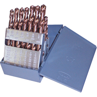 Jobber Length Drill Set, 15 Pieces, Cobalt Equipex