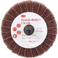 Scotch-Brite Combi-Wheel, 2-1/2" Dia., 120 Grit, Aluminum Oxide Equipex