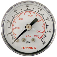 Manom&egrave;tre,  1-1/2", 0 - 160 psi, Fixation arri&egrave;re, Analogique Equipex