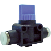 Vanne double manuelle union droit, Entr&eacute;e d'air 1/4" NPT, Sortie 1/4" NPT, 150 psi Equipex