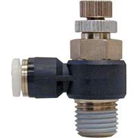 Vanne de contr&ocirc;le du d&eacute;bit, Sortie 1/4" NPT, 150 psi Equipex