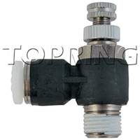 R&eacute;gulateur du d&eacute;bit d'air avec soupape de retenue, 1/4" NPT, PSI max. de 150 psi, Canalisation Equipex