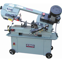 Metal Cutting Band Saws With Geardrive, Horizontal/Vertical, Round 7" and 7" x 12" Rectangular Cutting Capacity Equipex