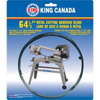 Bandsaw Metal Blade, Carbon Steel, 64-1/2" L x 1/2" W x 0.025" Thick, 10 TPI Equipex