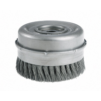 Knot Wire Cup Brushes with Bridle - Heavy-Duty, 4" Dia. x 5/8"-11 Arbor Equipex