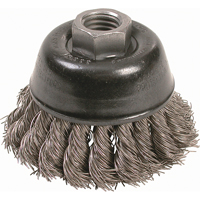 Knot Wire Cup Brushes - High Speed Small Grinder, 2-3/4" Dia. x 5/8"-11 Arbor Equipex
