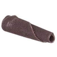 Cartouche de bande abrasive conique ALO, 180 Grain, 3/16" dia., Oxyde d'aluminium, 1" lo, 1/8" Dimension de l'arbre Equipex