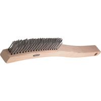 Brosses de grattage &agrave; manche long, garnissage en V, Acier, 3 x 19 rangs de fils, Longueur 13-3/4" Equipex
