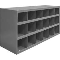 Armoires pour bacs de rangement en acier, 33-3/4" la x 12" p x 19-1/4" h, Gris Equipex