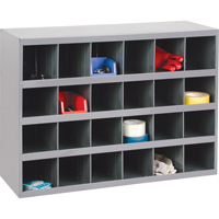 Armoires pour bacs de rangement en acier, 33-3/4" la x 12" p x 23-7/8" h, Gris Equipex