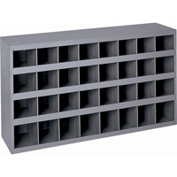 Armoires pour bacs de rangement en acier, 34-3/4" la x 8-1/2" p x 19-1/4" h, Gris Equipex