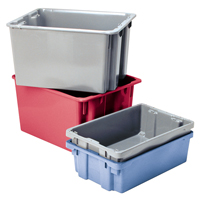 Contenants Stack-N-Nest Polylewton, 15,1" x 30,1" x 24", Bleu Equipex