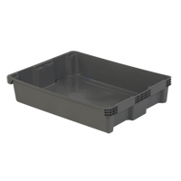 Contenants Stack-N-Nest Polylewton, 6,1" x 29,6" x 22,4", Gris Equipex