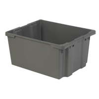 Contenants Stack-N-Nest Polylewton, 15,1" x 30,1" x 24", Gris Equipex