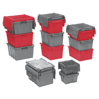 Flipak&reg; Polyethylene Plastic (PE) Distribution Containers, 19.7" x 11.8" x 7.3", Blue Equipex