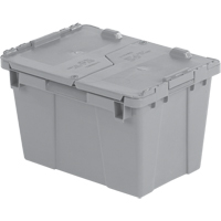 Contenants de distribution Flipak en plastique poly&eacute;thyl&egrave;ne (PE), 15,2" x 10,9" x 9,7", Gris Equipex