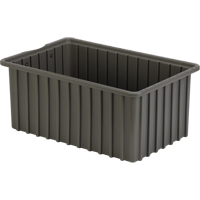 Contenants Divider Box, Poly&eacute;thyl&egrave;ne, 16,5" la x 10,9" p x 7" h, Gris Equipex