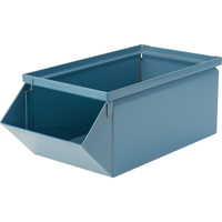 Steel Bin, 100 lbs. Cap., 12" W x 20-1/2" D x 9-1/2" H, Blue Equipex