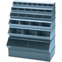 Sectional Bin Units, 100 lbs. Cap., 37" W x 24" D x 11" H, Blue Equipex