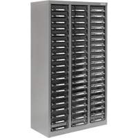 Casiers pour pi&egrave;ces KPC-300, Acier galvanis&eacute;, 60 tiroirs, 21-3/10" x 10-2/5" x 36-9/10", Gris Equipex