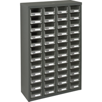 Casiers pour pi&egrave;ces KPC-400, Acier galvanis&eacute;, 48 tiroirs, 22-3/5" x 8-7/10" x 36-9/10", Gris Equipex