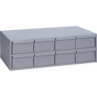 Industrial Drawer Cabinets, 8 Drawers, 22-3/4" W x 11-5/8" D x 7-3/8" H, Grey Equipex