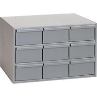 Industrial Drawer Cabinets, 9 Drawers, 17-1/4" W x 11-5/8" D x 10-7/8" H, Grey Equipex