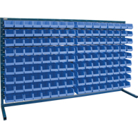 Louvered Rack with Bins, 144 Bins, 72" W x 15" D x 40" H Equipex