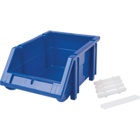 Bac empilable & &agrave; suspendre, 4-13/16" la, 3-3/16" h x 7-1/8" p, Bleu Equipex