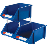 Bac empilable & &agrave; suspendre, 8-3/16" la, 6-3/16" h x 14" p, Bleu Equipex