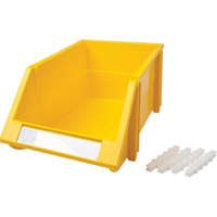 Bac empilable & &agrave; suspendre, 8-3/16" la, 6-3/16" h x 14" p, Jaune Equipex