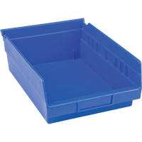 Bacs pour tablette en plastique, 8-3/8" la x 4" H x 11-5/8" p, Bleu, Capacit&eacute; 15 lb Equipex