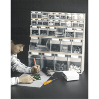 Tip-Out Bins Modular Storage System, 23-5/8" W x 2-1/2" D x 3-1/8" H, 9 Drawers Equipex
