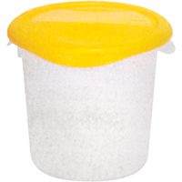 Round Storage Containers, 7-4/5" H x 8-1/2" D, 3.79 L Capacity, Clear Equipex