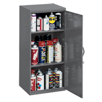 Armoires utilitaires, Acier, 2 Tablettes, 30" h x 13-3/4" la x 12-3/4" P, Gris Equipex