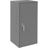 Armoires utilitaires, Acier, 2 Tablettes, 30" h x 13-3/4" la x 12-3/4" P, Gris Equipex